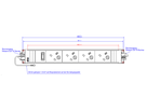 BACHMANN STEP BASE 4xUK 45° 1xSchalter GST18 inkl. Erdung, schwarz