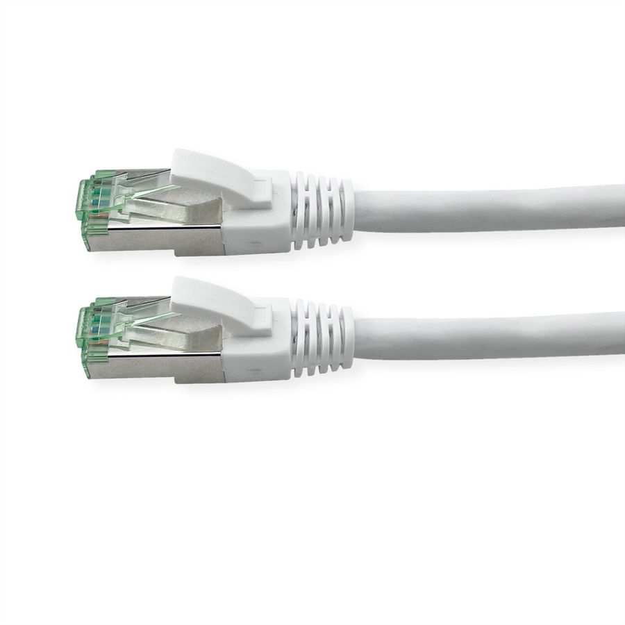 ROLINE RM Patchkabel Cat.6A S/FTP (PiMF), weiß, 10 m