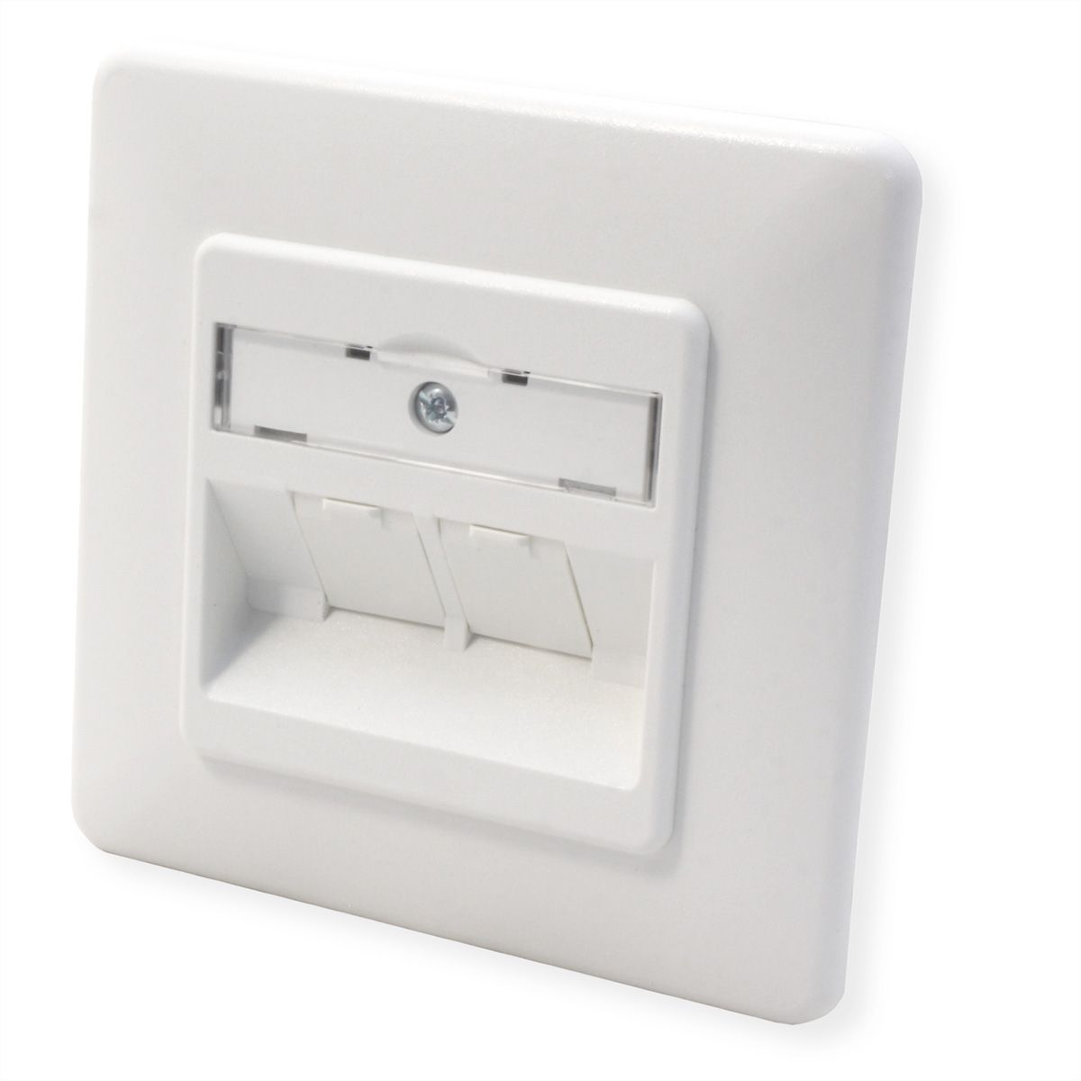 METZ CONNECT Dose UP/2 reinweiss E-DAT Modul 2 Ports, Cat.6 (Class E)