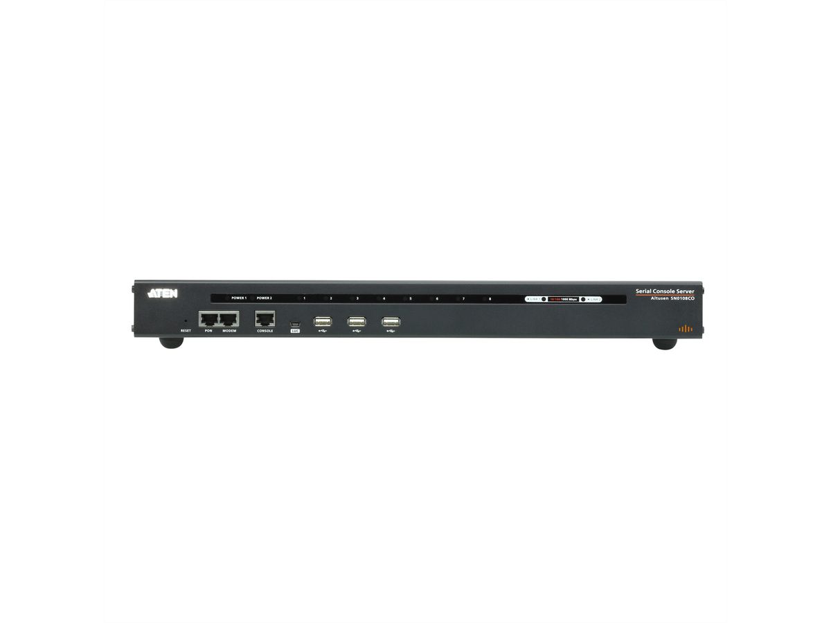 ATEN SN0108CO 8-Port Serieller Konsolen Server mit Dual-Strom/LAN