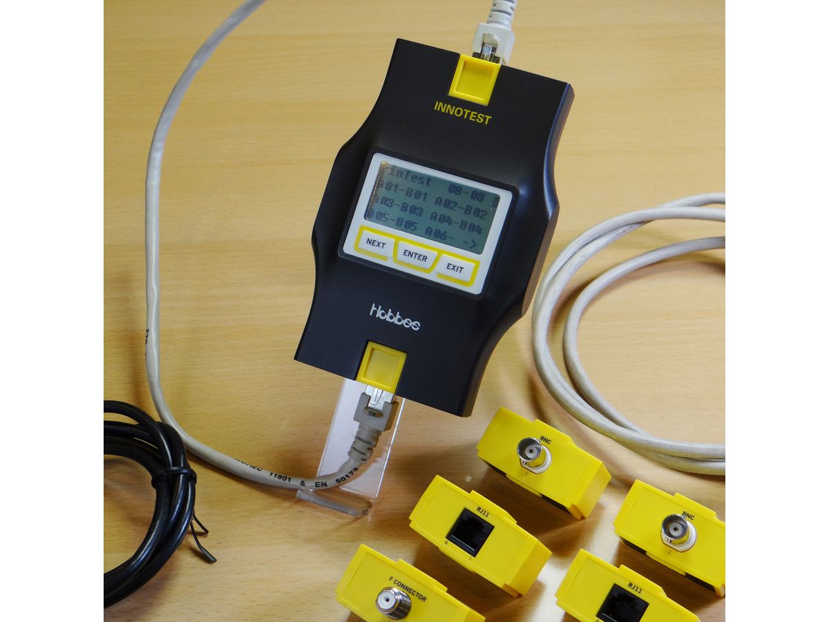 HOBBES INNOTEST Modularer Kabeltester, mit 6 Netzwerk-Modulen