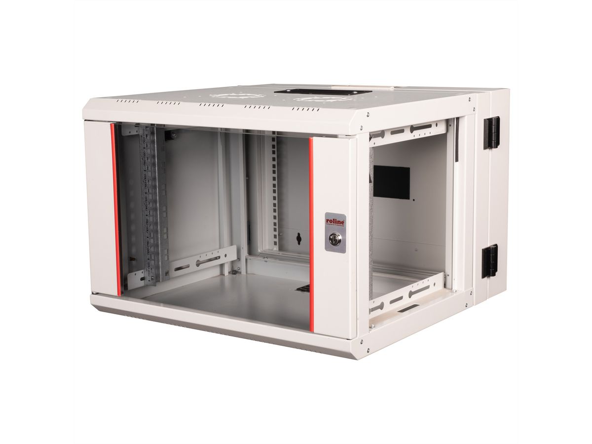 ROLINE 19-Zoll Wandgehäuse Pro 7 HE, 600x600 BxT zweiteilig schwenkbar grau