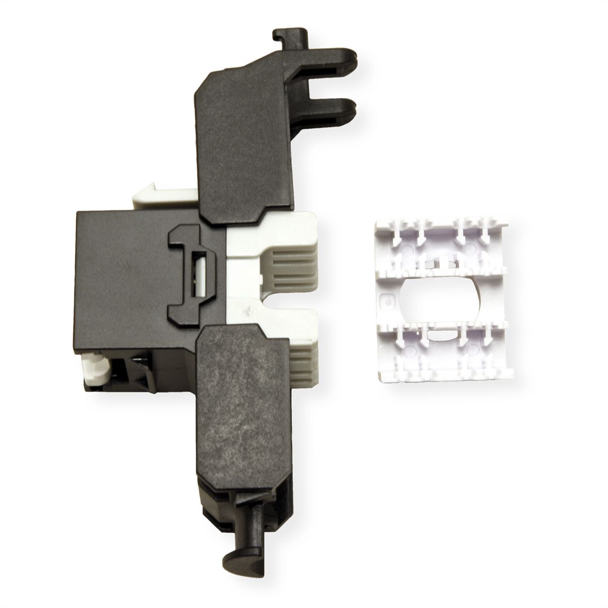 ROLINE Cat.6A (Class EA) Keystone, RJ-45, ungeschirmt, werkzeuglos, schwarz