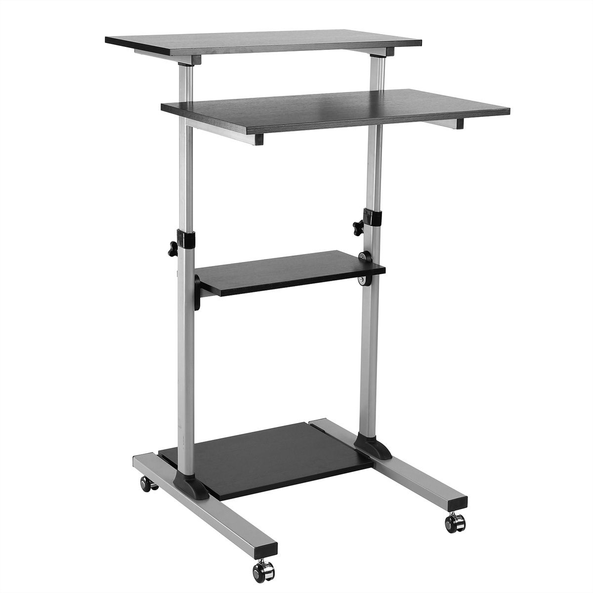 ROLINE PC-Steh-Arbeitsplatz, höhenverstellbar, schwarz / grau