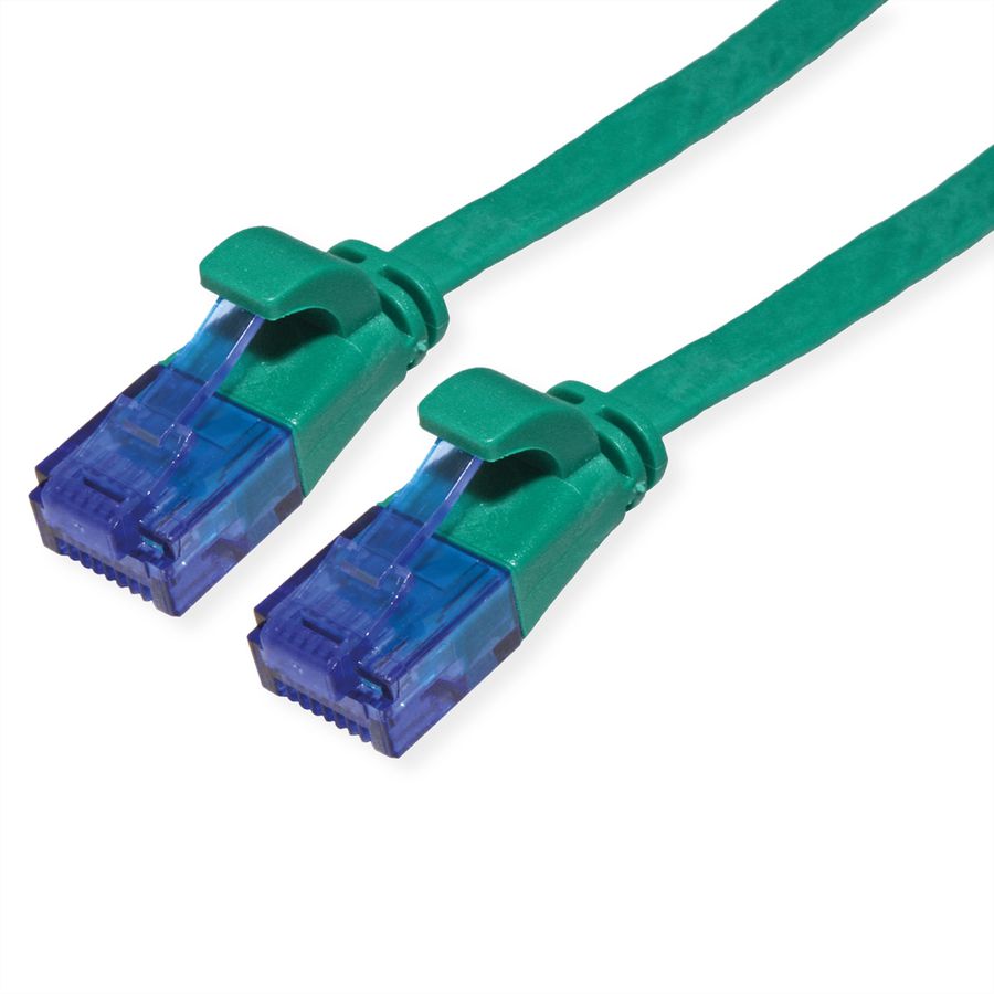 VALUE Patchkabel Cat.6A (Class EA) UTP, extra-flach, grün, 0,5 m