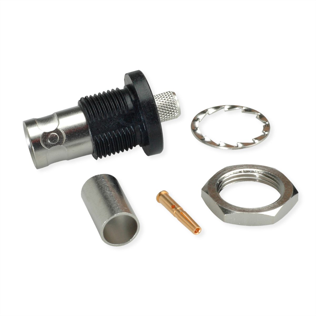 TELEGÄRTNER BNC-Kabeleinbaubuchse 75 Ohm für RG-59B/U, isoliert
