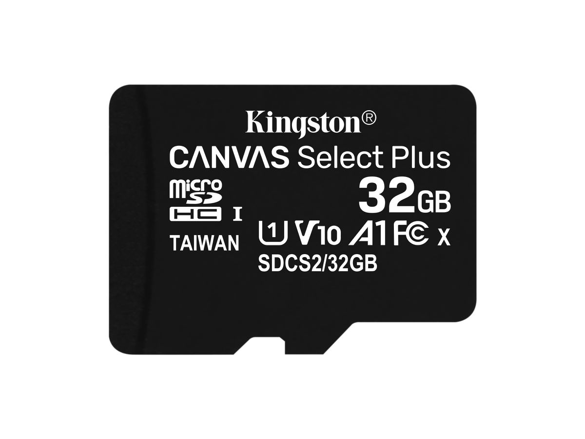 Kingston Technology 32GB micSDHC Canvas Select Plus 100R A1 C10 Speicherkarte + Adapter