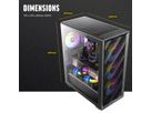 ANTEC AX85 ARGB PC Gehäuse Midi Tower Gaming ATX, schwarz