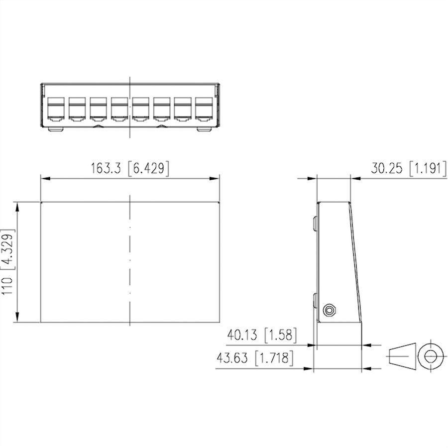 METZ CONNECT Modul AP-Gehäuse 8 Port reinweiß RAL9010