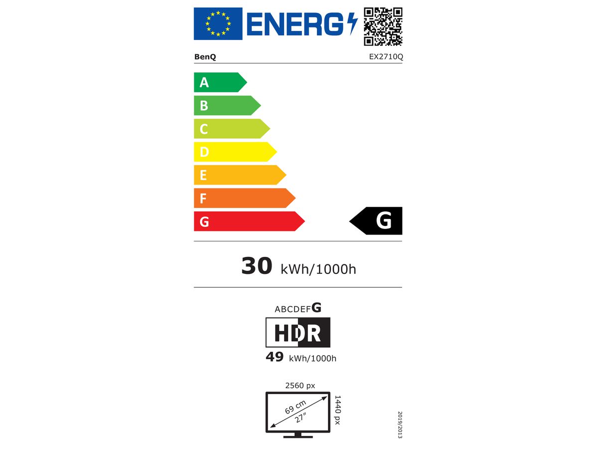 BenQ EX2710Q Computerbildschirm 68,6 cm (27") 2560 x 1440 Pixel 2K Ultra HD LED Schwarz