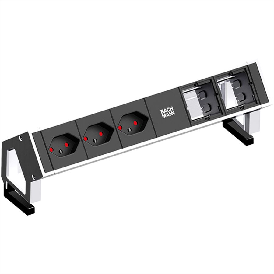 BACHMANN DESK2 3xCH T13 90° 2xCM, Strom 0,2m GST18 RAL9010, United Kingdom