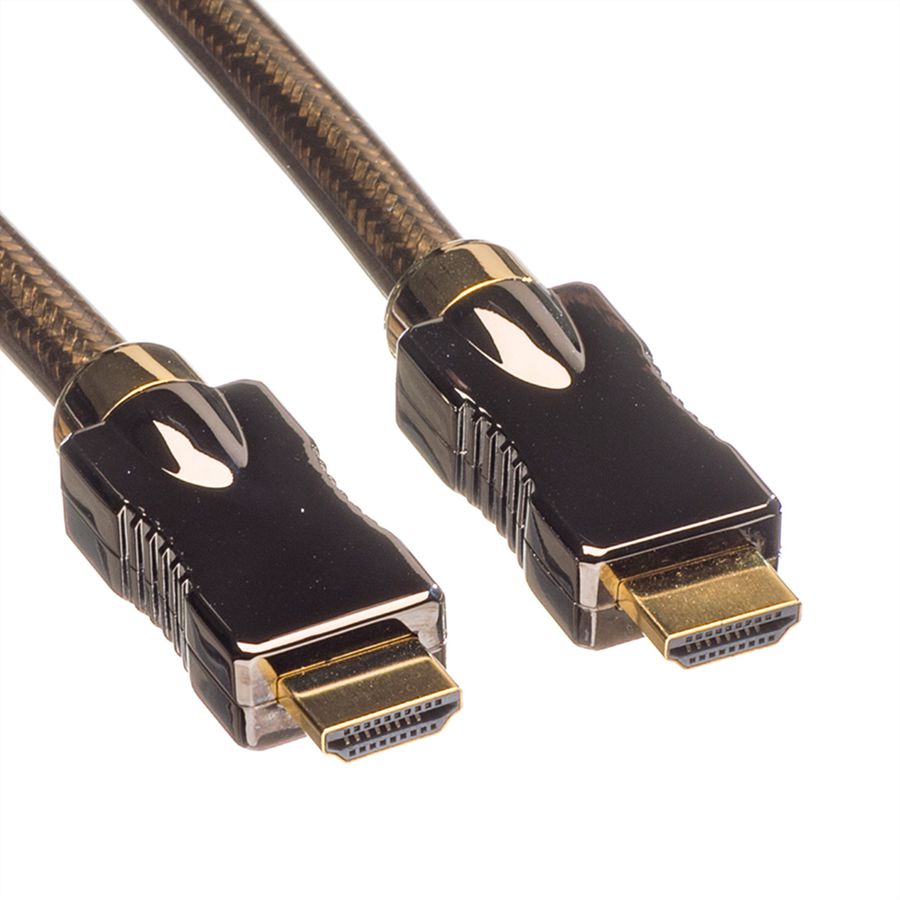 ROLINE 4K HDMI Ultra HD Kabel mit Ethernet, ST/ST, schwarz, 2 m
