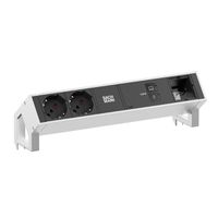 BACHMANN DESK2 2xP40 1xUSB C/C 100W, 1xCM L=0,2m INOX