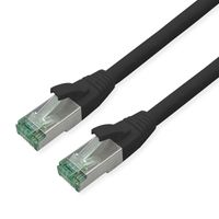 ROLINE RM Patchkabel Cat.6A S/FTP (PiMF), schwarz, 0,3 m