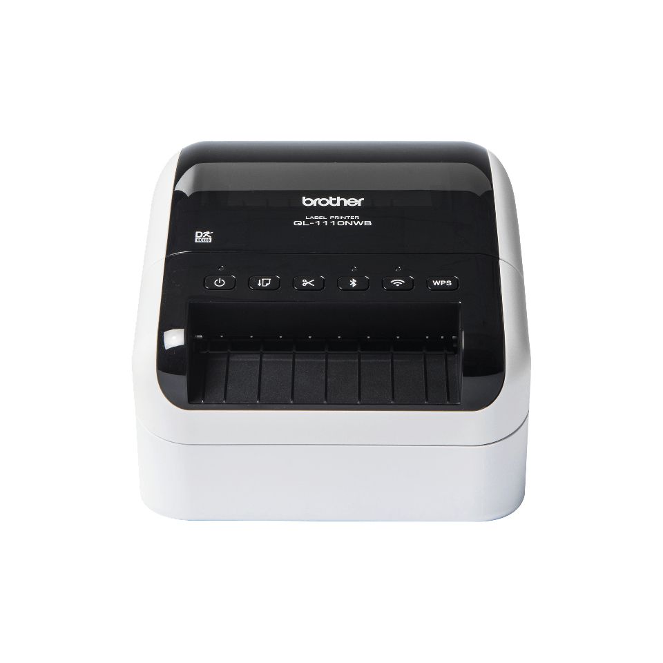 Brother QL-1110NWBC Etikettendrucker Direkt Wärme 300 x 300 DPI 110 mm/sek Verkabelt & Kabellos Ethernet/LAN DK WLAN Bluetooth