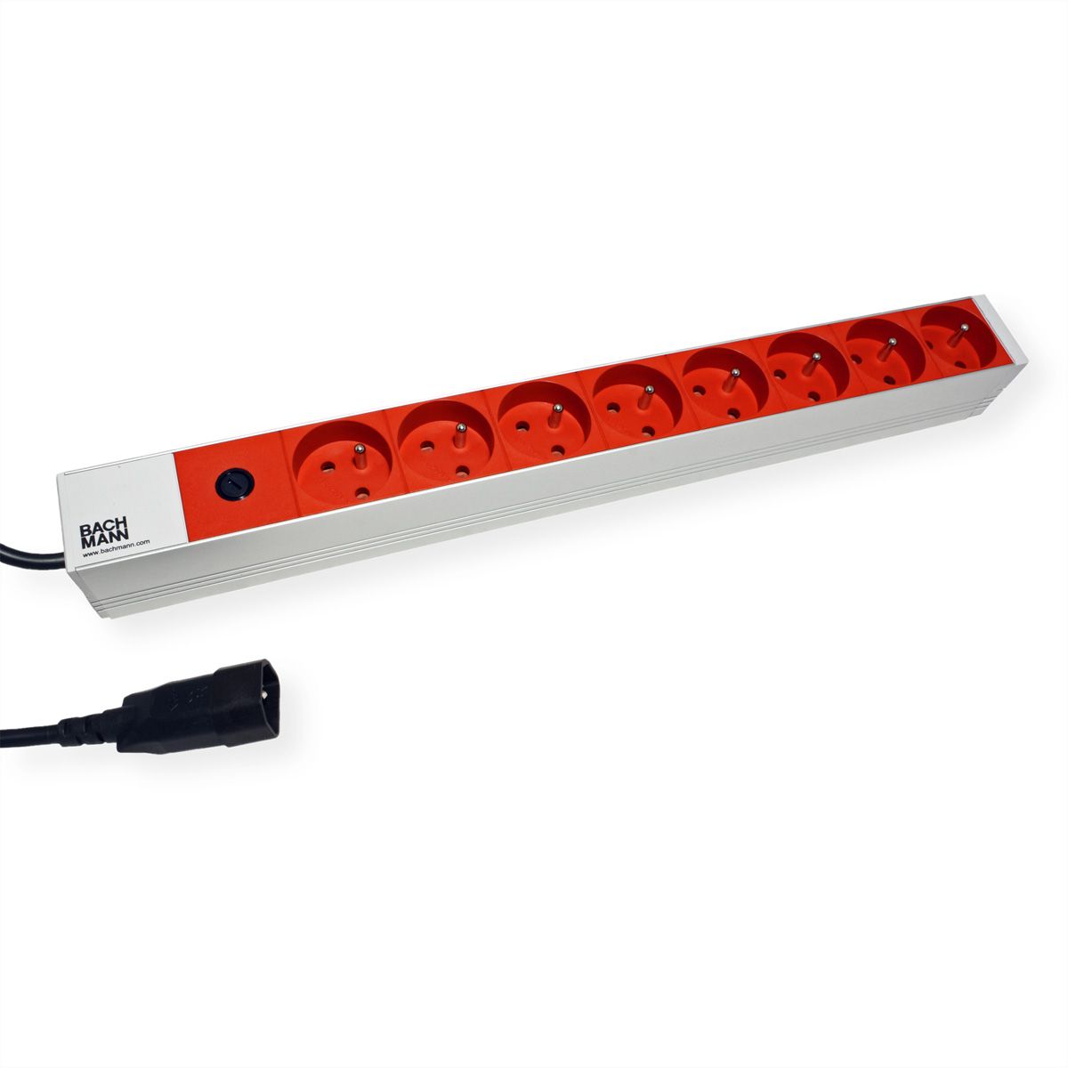 BACHMANN 19" 1HE 8xUTE rt 1xFuse 10A Strom 2,0m