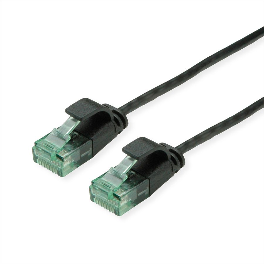 ROLINE RM UTP DataCenter Patchkabel Cat.6A (Class EA), slim, schwarz, 3 m