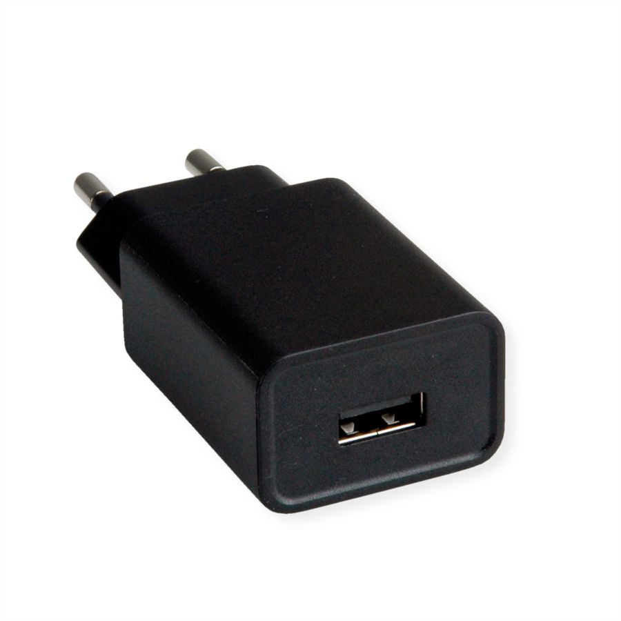 VALUE USB Charger mit Euro-Stecker, 1-Port (Typ-A), 12W