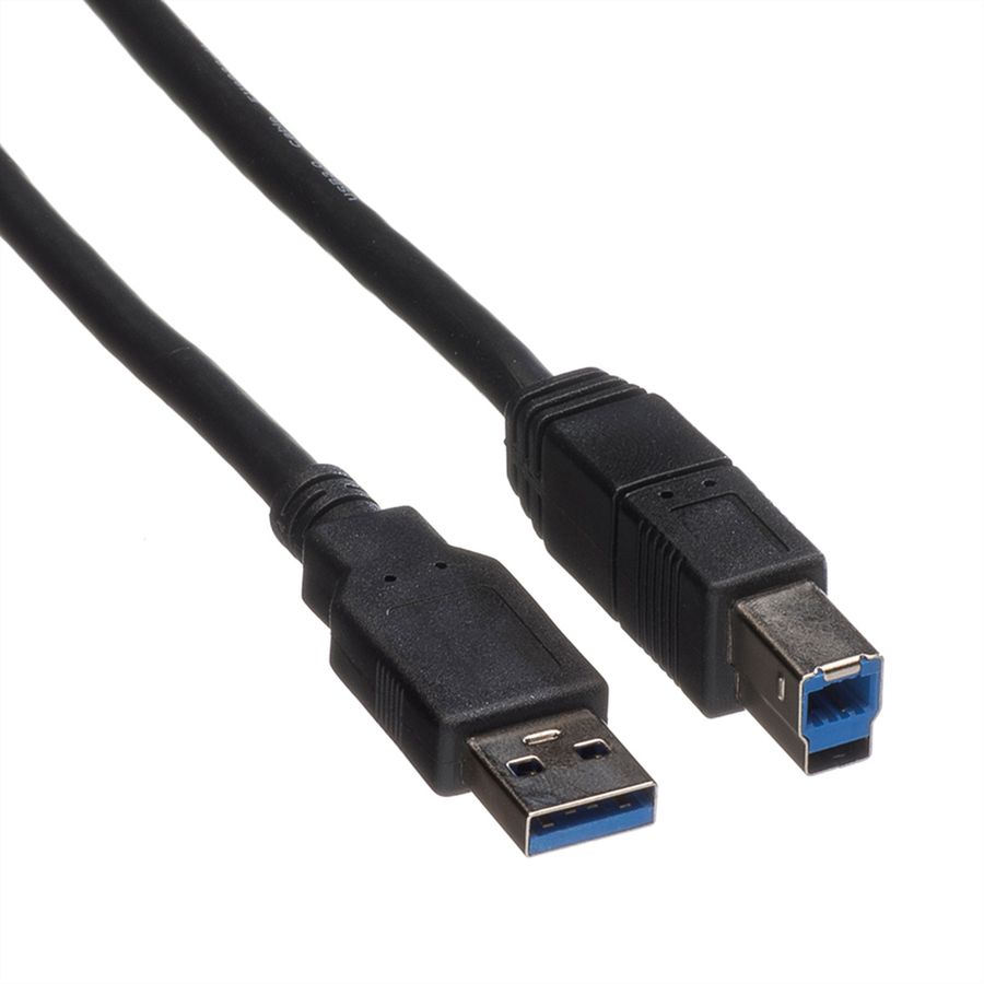 ROLINE USB 3.2 Gen 1 Kabel, Typ A-B, schwarz, 1,8 m