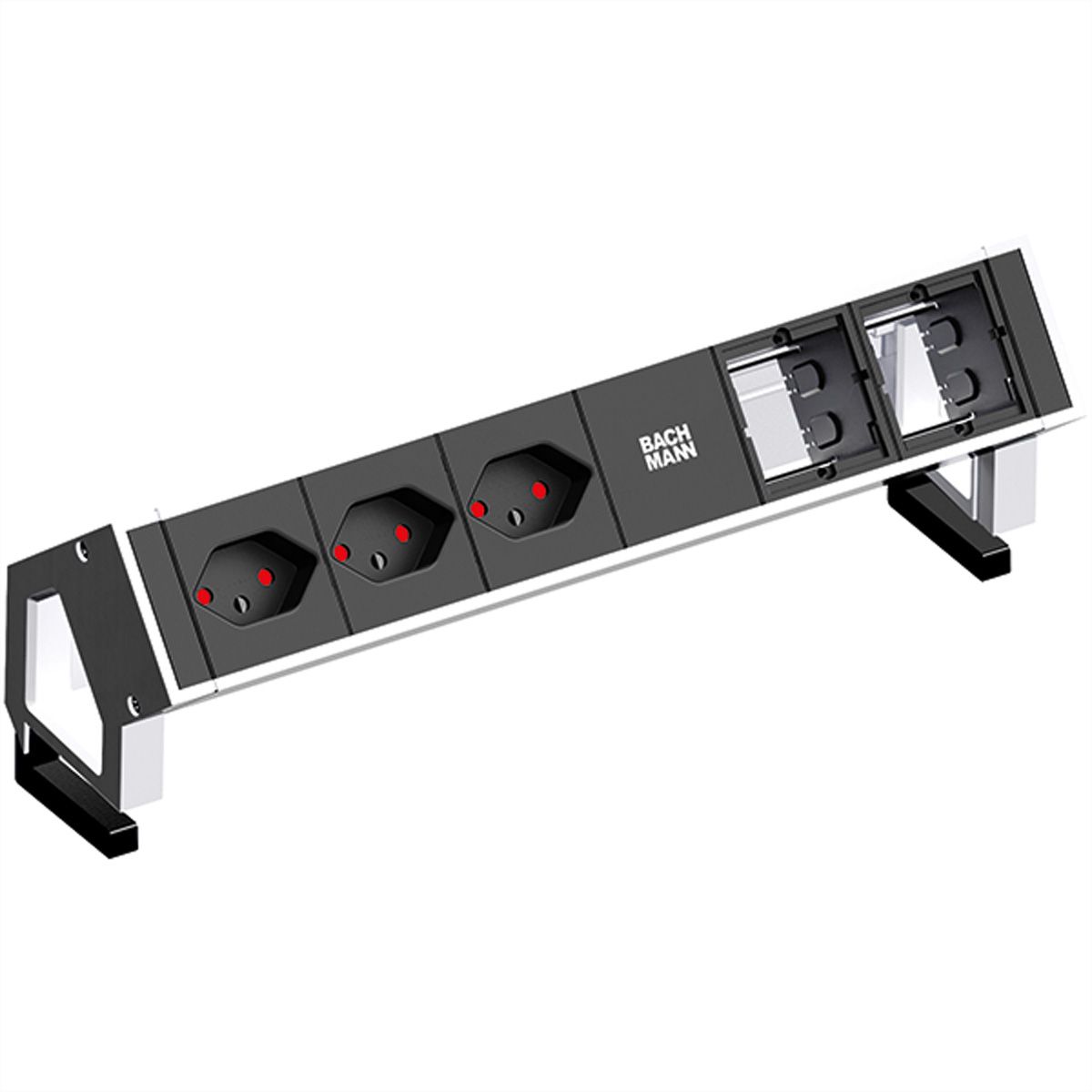BACHMANN DESK2 3xCH T13 90° 2xCM, Strom 0,2m GST18 RAL9010, United Kingdom