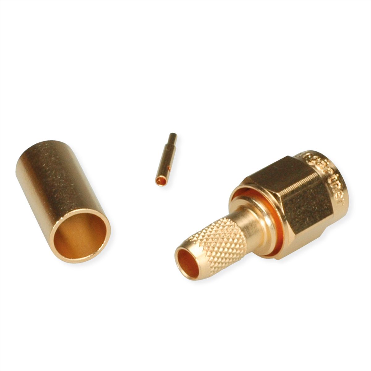 TELEGÄRTNER SMA-Crimpstecker für RG-58C/U, vergoldet, Löt-/Crimpanschluss