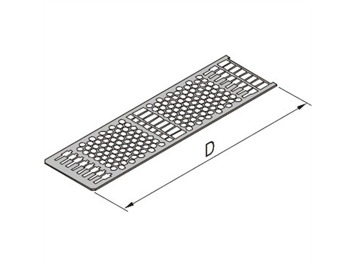 SCHROFF Deckblech für Kassetten - KAS DECKBLECH FS 12TE 227T