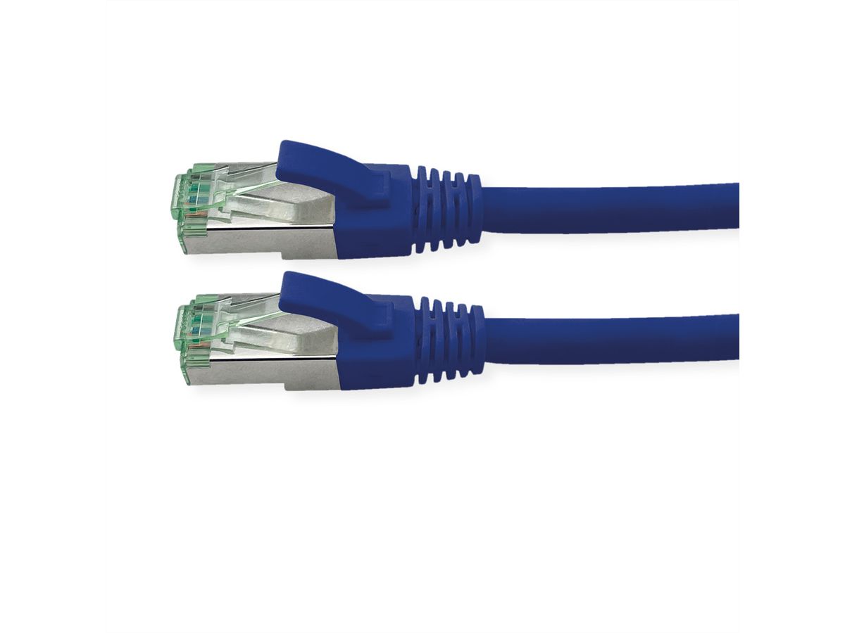 ROLINE RM Patchkabel Kat.6A S/FTP (PiMF), blau, 10 m