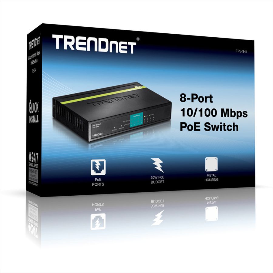 TRENDnet TPE-S44 PoE Switch 8 Port