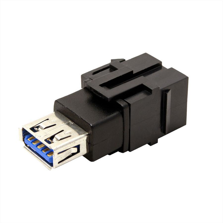 BACHMANN Keystone USB 3.0 Kupplung Typ A/A, schwarz