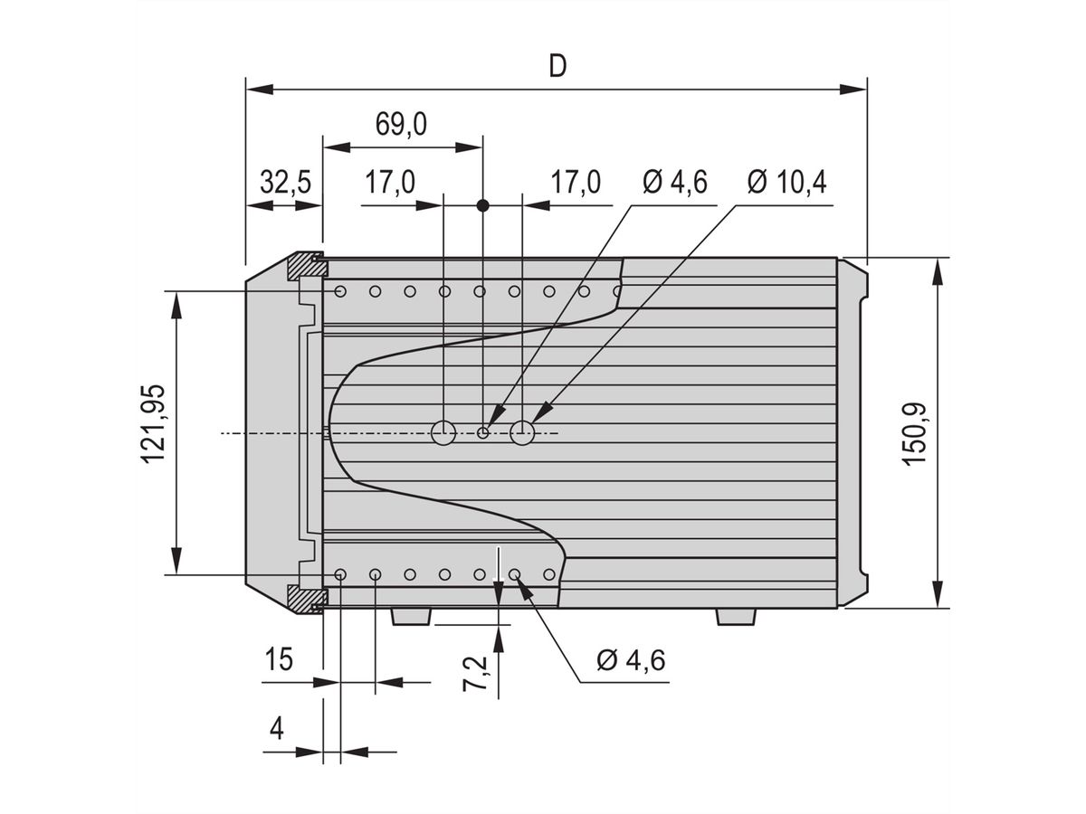 SCHROFF PROPAC PRO GEH.3HE 63TE 326T, Tischgehäuse mit vorkonfektionierten Ausbauteilen