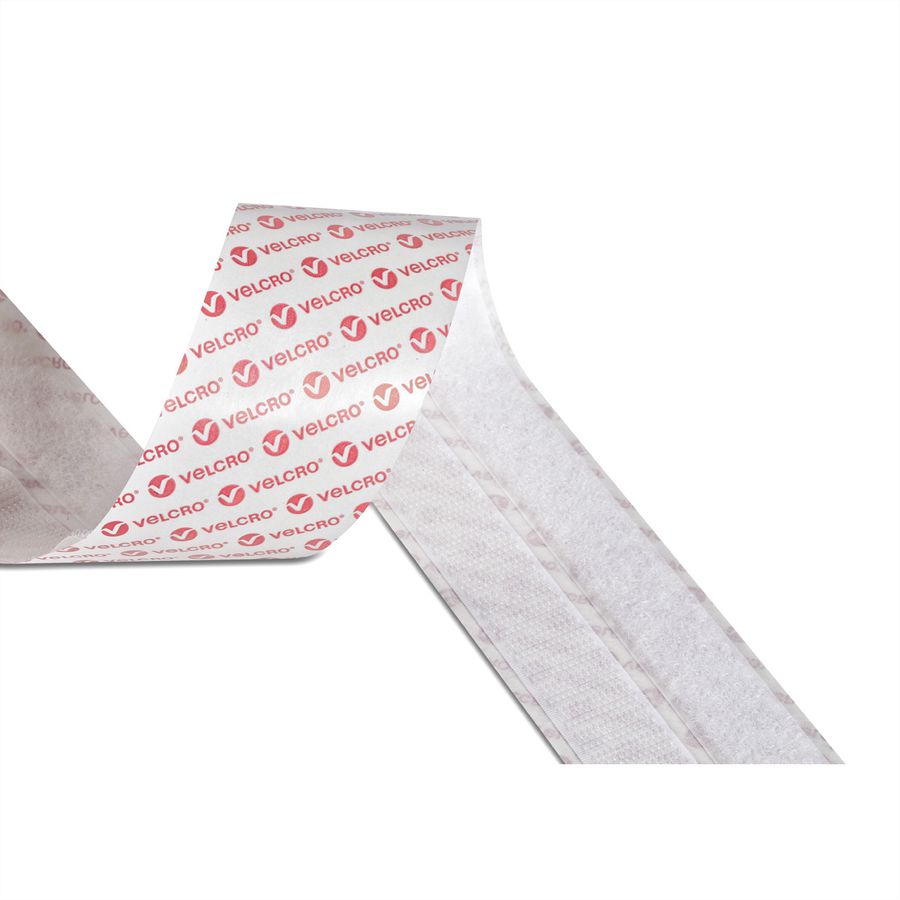 VELCRO® Klettband Selbstklebend, Haken & Flausch 20mm x 5m Weiß