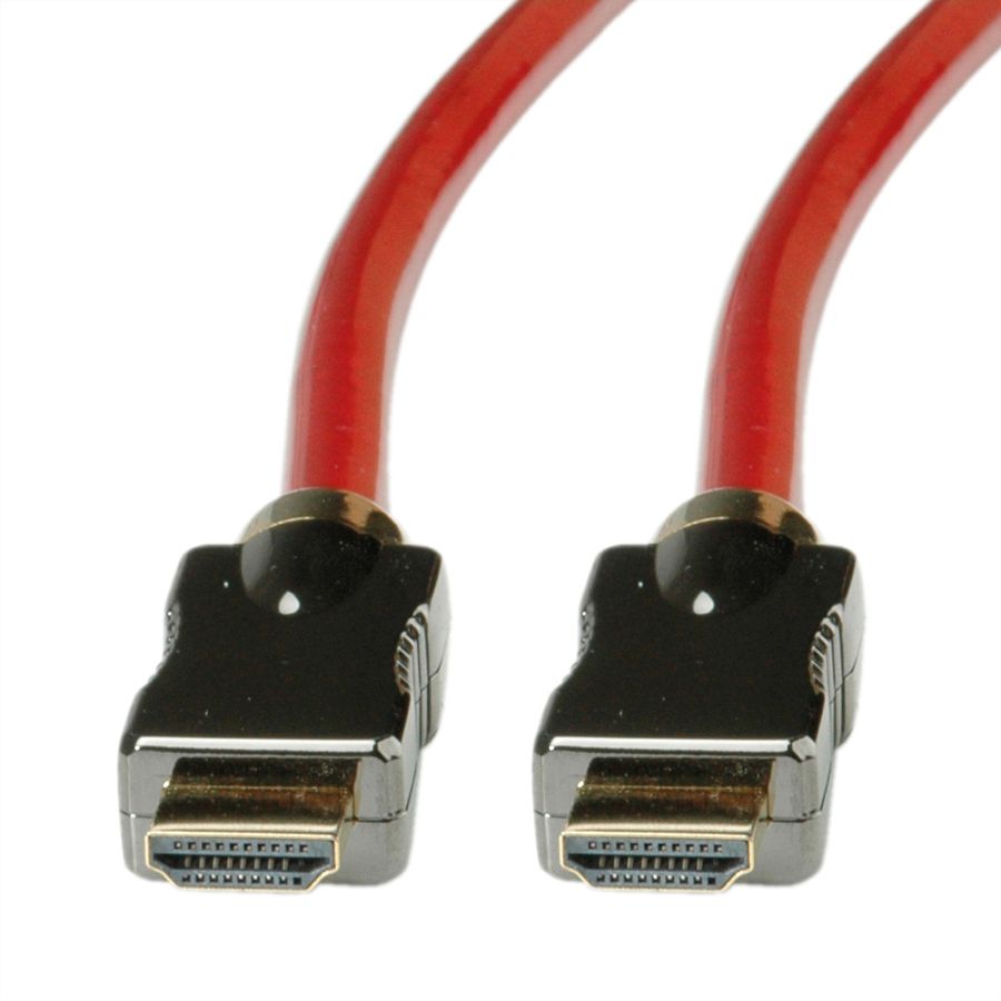 ROLINE 8K HDMI Ultra HD Kabel mit Ethernet, ST/ST, rot, 2 m