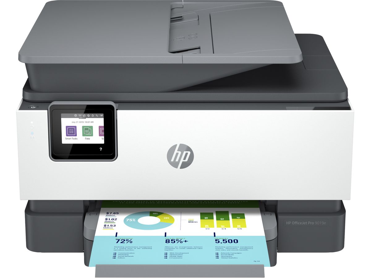 HP OfficeJet Pro HP 9019e All-in-One-Drucker, Farbe, Drucker für Kleine Büros, Drucken, Kopieren, Scannen, Faxen, HP+, Mit HP Instant Ink kompatibel; Dokumentenzuführung; Beidseitiger Druck