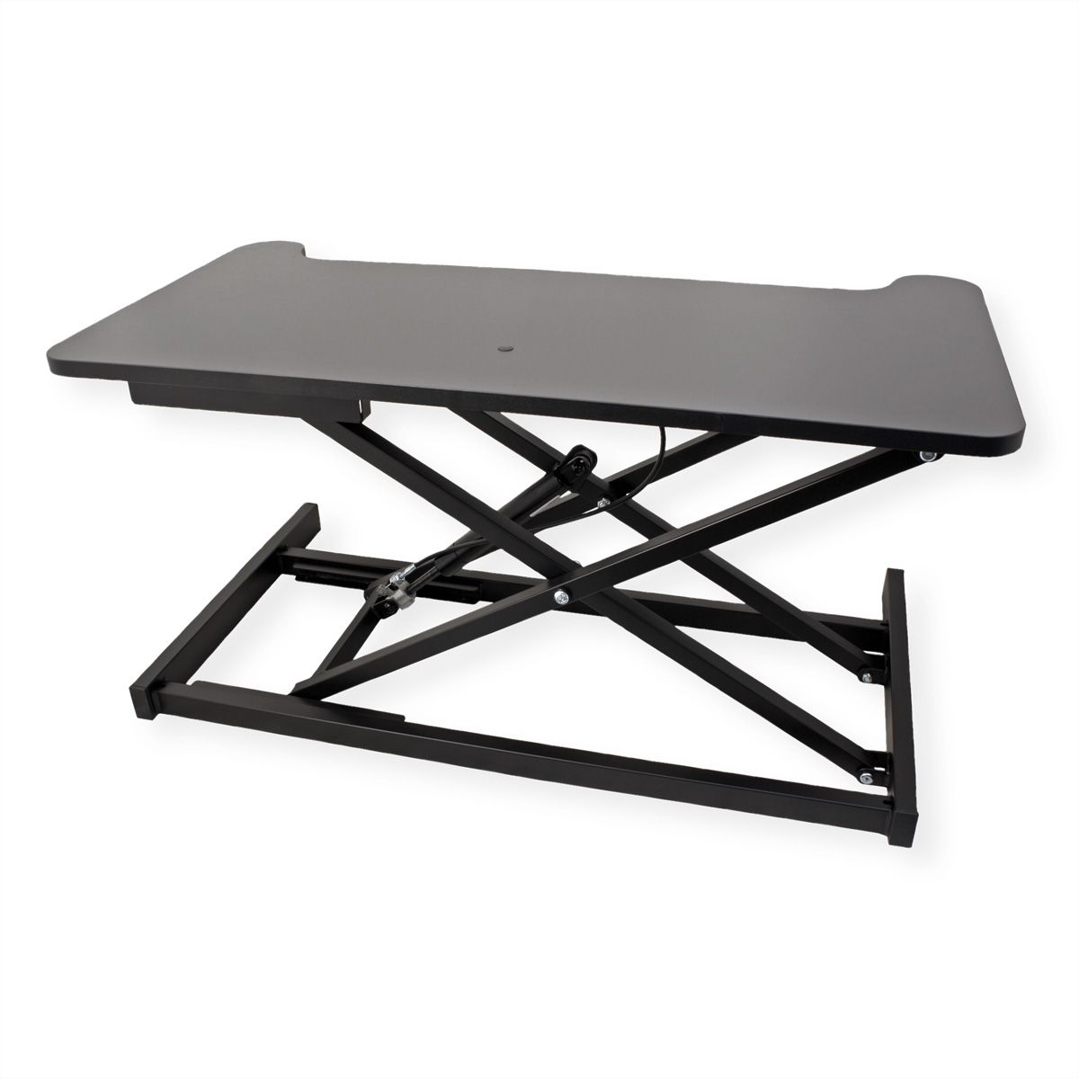 VALUE Höhenverstellbarer Schreibtischaufsatz, 800 x 400 mm, schwarz