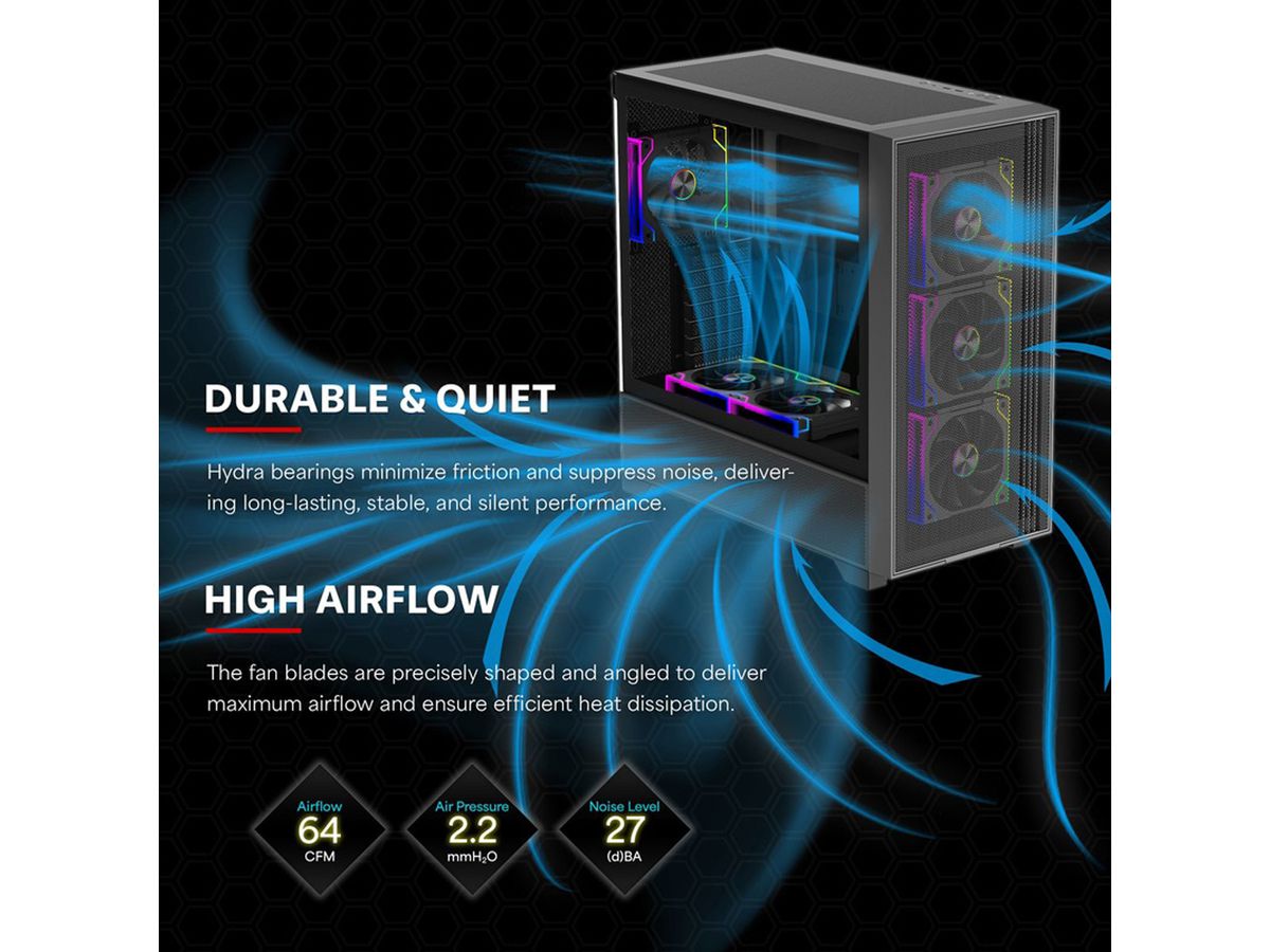 XILENCE Gaming Series XF072 ARGB Lüfter 3er Pack, XPF360.ARGB