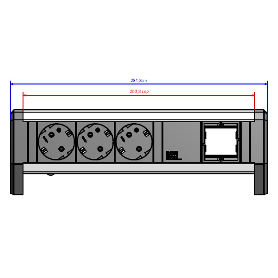 BACHMANN DESK 3x Schutzkontakt 1x ABD GST18