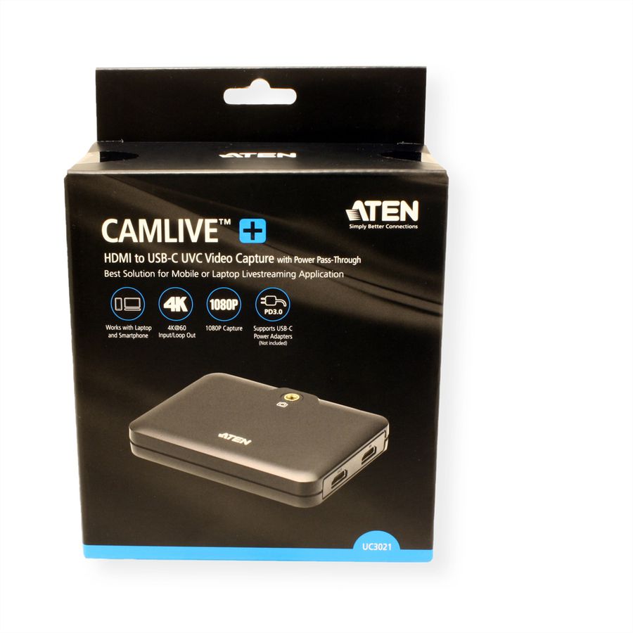 ATEN UC3021 CAMLIVE Plus HDMI auf USB-C UVC Videoerfassung mit PD