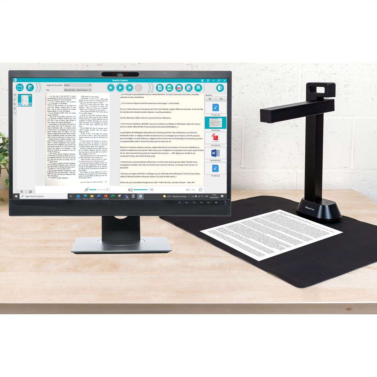IRIScan Desk 6 Pro Dyslexic A3 Dokumentenscanner, Mobiler Desktop-Kamerascanner