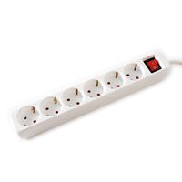 VALUE 6-fach Steckdosenleiste mit Schalter, weiß, 10 m