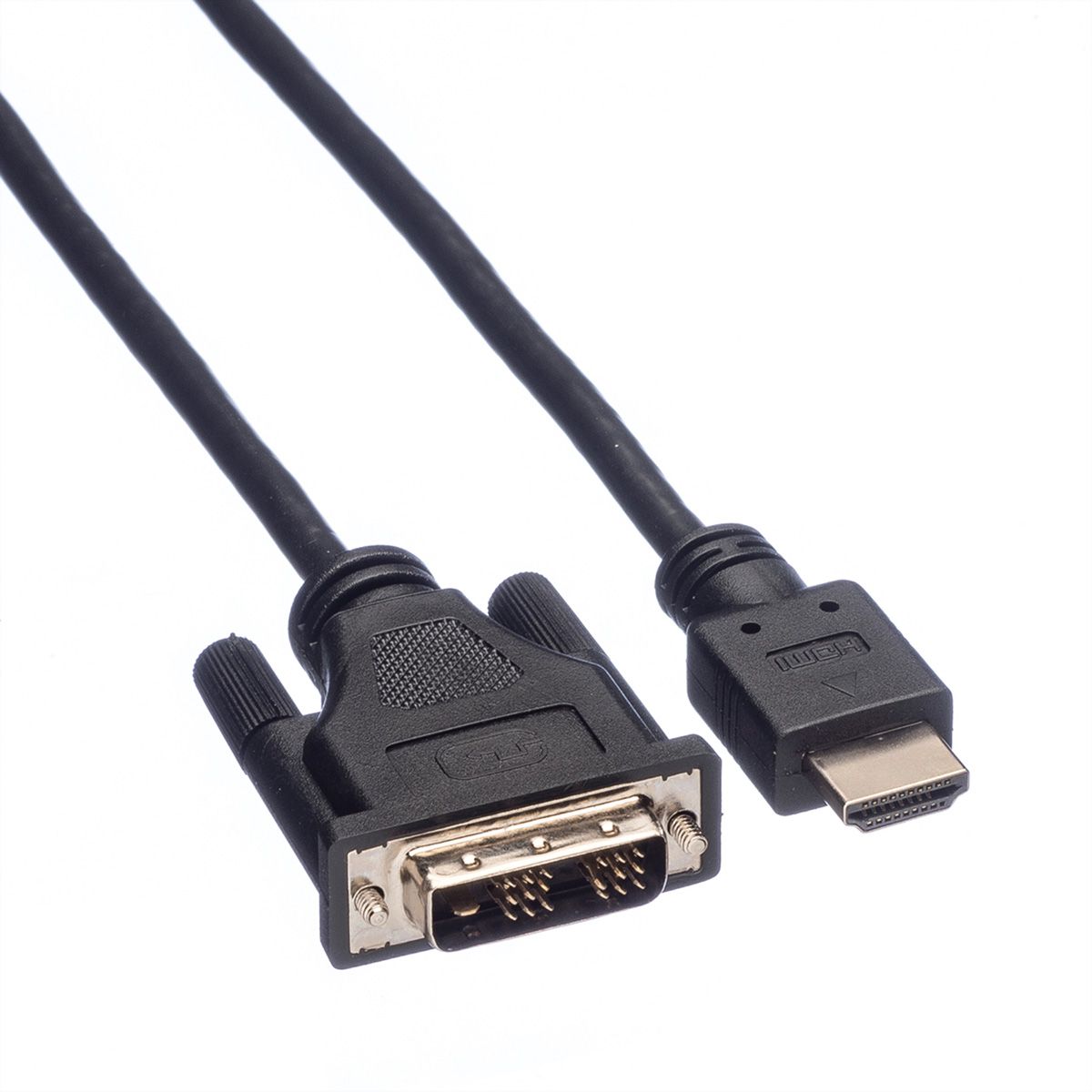 ROLINE Kabel DVI (18+1) ST - HDMI ST, schwarz, 2 m
