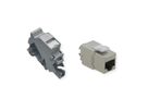 ROLINE Tragschienenadapter für Keystone Module, inkl. Cat.6A Keystone, geschirmt, 45°