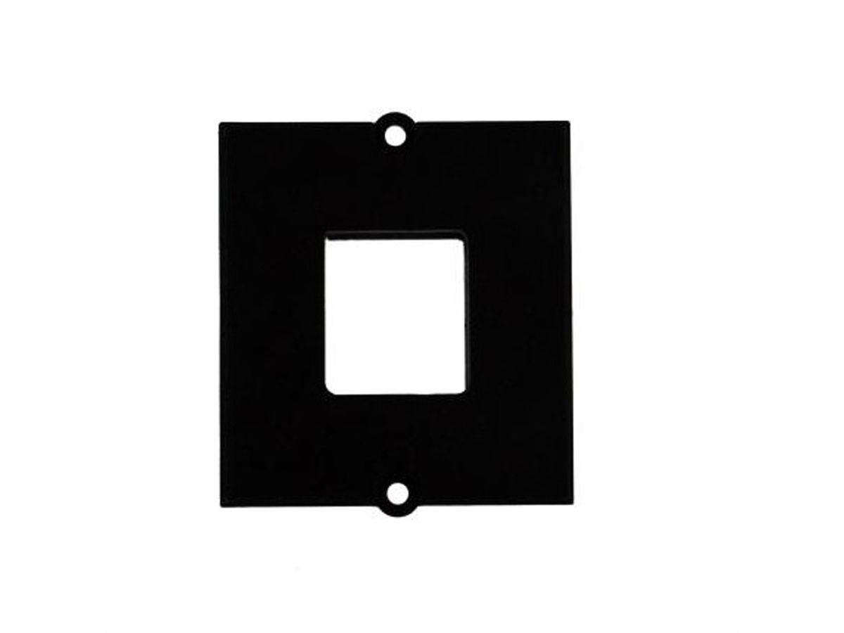 BACHMANN Custom Modul Rahmen 1x Keystone, mit Metallhalterung, schwarz
