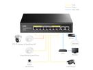 CUDY GS1010PE 8-Port Gigabit PoE+ Switch 2 Gigabit Uplink Ports 120W