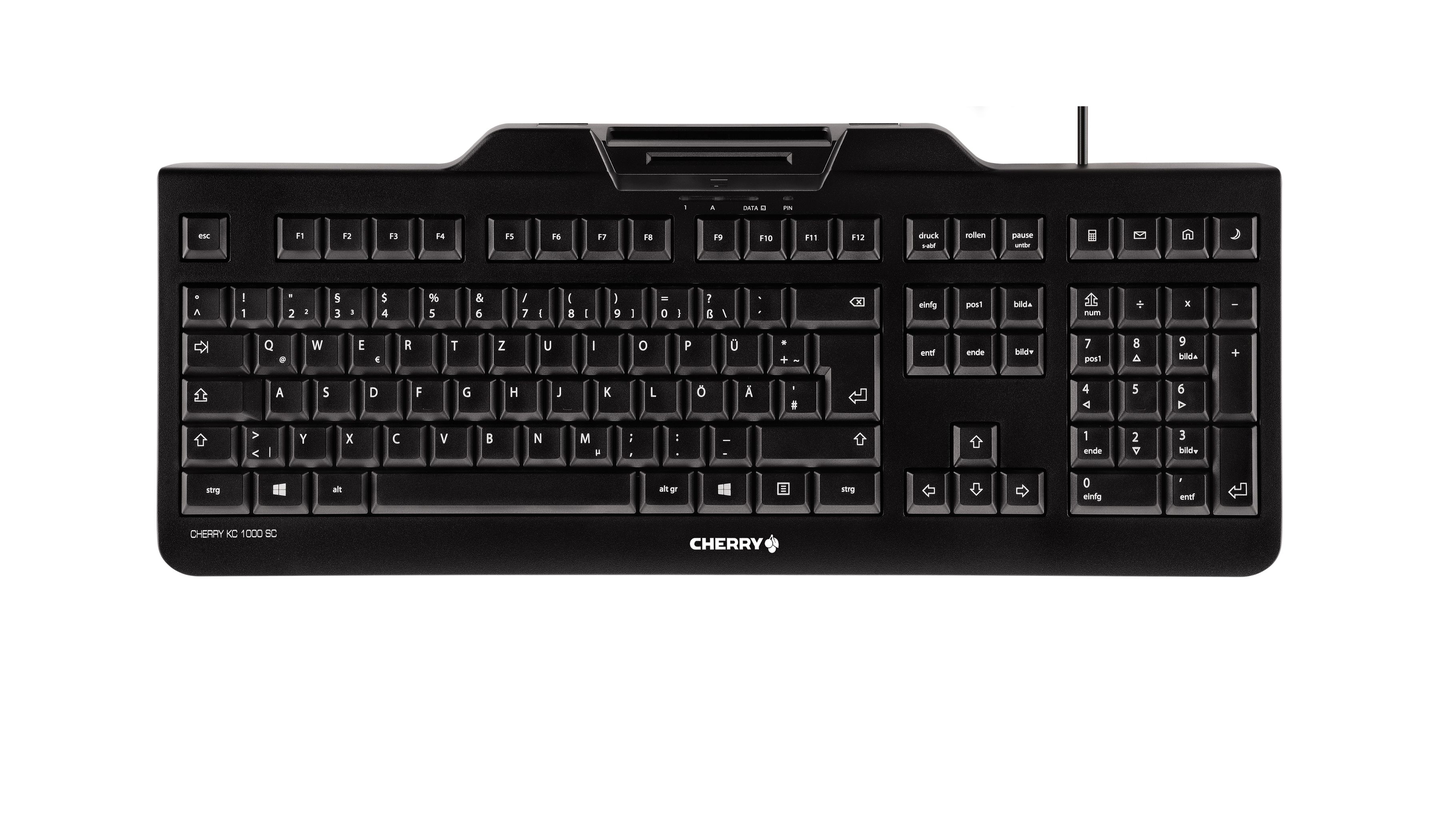 CHERRY KC 1000 SC USB QWERTY US Englisch Schwarz
