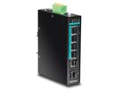 TRENDnet TI-PG541 5-Port gehärteter industrieller Gigabit PoE+ Switch DIN-Rail