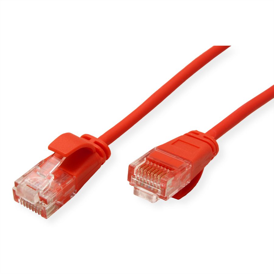 ROLINE GREEN UTP Patchkabel Cat.6A (Class EA), LSOH, slim, rot, 5 m