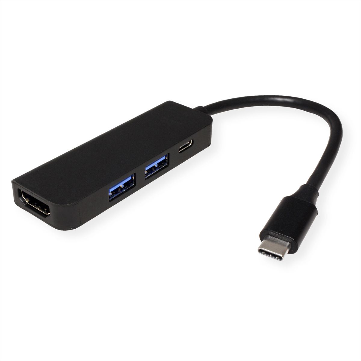 VALUE USB-C Dockingstation, HDMI 4K, 2x USB Typ A + Typ C PD