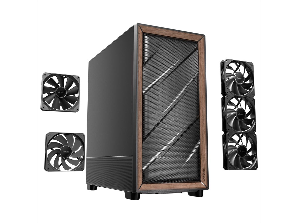 ANTEC Flux SE ATX Midi Tower PC Gehäuse, schwarz