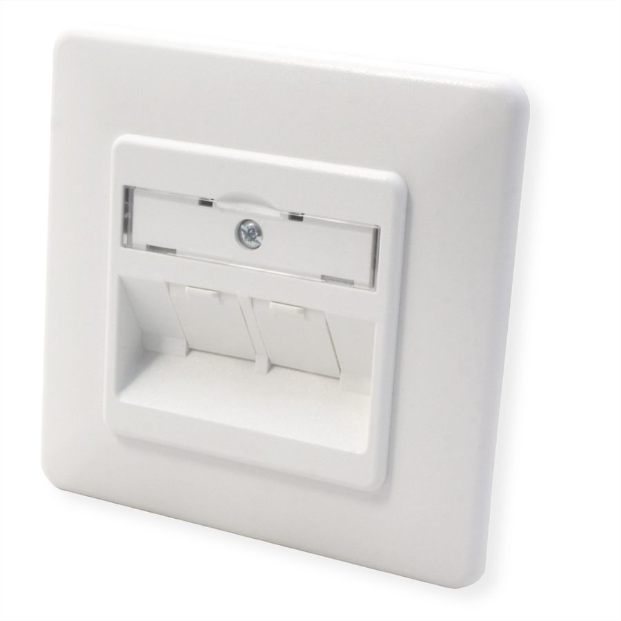 METZ CONNECT Dose UP/2 reinweiss E-DAT Modul 2 Ports, Cat.6 (Class E)