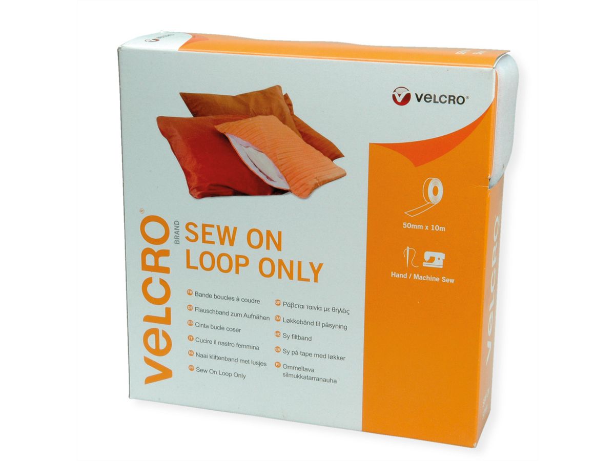 VELCRO® Klettband zum Aufnähen nur Flausch 50mm x 10m Schwarz